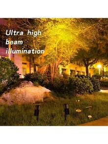 1pc Solar Lawn Light LED Waterproof Garden Courtyard Light Integrated Spotlight Suitable For Courtyard Garden Landscape Ambient Light