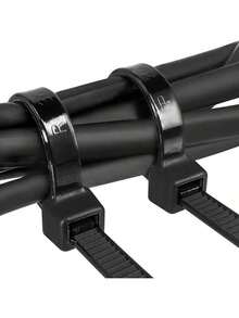 100条黑色工业自锁式高强度尼龙扎带 - 黑色 - 查看 9