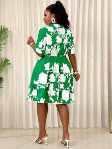 BIUBIU Plus Size Loose Summer Casual Dress (Floral Pattern Randomly Picked)