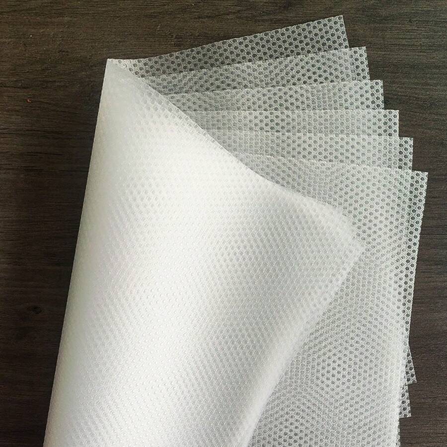 1/4/8pcs Refrigerator Mats, Washable, Waterproof & Oil-Resistant, Suitable For Refrigerator Shelves, Freezer Glass Shelves, Cabinet Drawers, Etc. - White - View 1