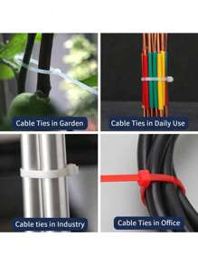 Aproximadamente 100 piezas de bridas de cable verde autoblocantes, con especificaciones de 3 milímetros * 10 centímetros, hechas de plástico, resistentes a altas temperaturas. Para decoración del hogar, manualidades DIY, decoración de jardín, decoración de patio, decoración de sala de estar, decoración de bodas. También puede servir como regalo para el Día de San Valentín, cumpleaños y graduaciones.