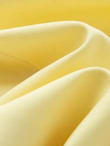 蝴蝶结装饰超大圆领夏季奶油黄色休闲无袖上衣