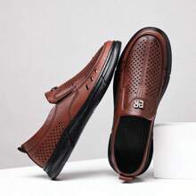 Men's Business Casual Lace-Up Leather Shoes, Anti-Slip Wear-Resistant Breathable Formal Dress Shoes For Wedding