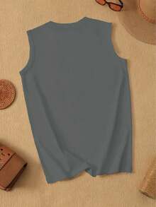 Short Sleeve Shirt Size 63 Women's Vest - Grey - View 2