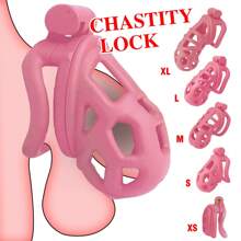 NEW COLOR "Queen Pink"!Chastity Men's Lock Chaste Vessel Penile Ring Snap Ring Multi Size Cage SM Sex Toys BDSM Pink Valentine's Day Bdsm Restraints Chastity Cage Bdsm Bondage Sex Tools Tool Sex Sex Sexy Sex Toys SM Product