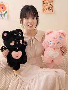 1PC Cute Cat Plush Doll, Girl's Home Cat Companion Doll Pillow, Birthday Gift - 彩色 - 查看 3