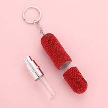 1 件水晶香水可填充瓶、迷你钥匙扣便携式香水喷雾瓶、高品质女士配饰礼物