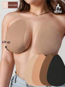 2pcs/4pcs Plus Size Invisible Push Up Bra Silicone Water Drop Nipple Covers Adhesive Bra For Large Chest Women, Nude/Brown/Coffee/Black, Fit B-E Cup - Multicolor - View 23