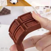 4件/2件可爱、有趣、创意的巧克力仿真大橡皮擦，专为学生设计，如皮革橡皮擦、铅笔橡皮擦、学生文具，碎片少，碎片大，清洁彻底。开学奖 - 彩色 - 查看 5