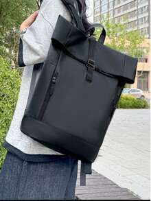 1PC Multifunctional Roll-Up Backpack For Men Business Casual Bag Travel Commuting Computer Bag Large Capacity College Student Schoolbag - Multicolor - View 13