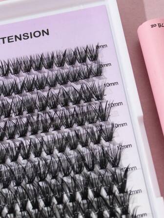 40pcs False Eyelashes Set, High Capacity Hot-Melt Natural Beginner Single Cluster DIY Segmental Eyelashes Kitlash Clusters Kit,Lashes,Eyelashes,Fake Lashes