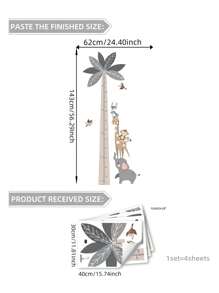 2pcs/Set Creative Pink Girl With Umbrella Height Chart Self-Adhesive Wall Sticker For Living Room, Bedroom Background Wall Decoration, Stickers, Wall Decal, Vinyl Decal For Home Decorations, Spring Decoration Items Refresh Your Home, Rama Decoration Stickers Gifts Birthday Graduation