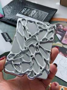 1 Stück, Silber, Harz, Metall-Stil, modelliert, Fotokartenhalter, Pop, Album, Fotoschutzkartenhalter, geeignet für 6,5*9,5cm/2,56*3,74 Zoll Foto, Schulanfang, Straykids, Skz, Straykids Kpop