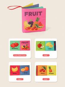 6pcs Tear-Resistant Cloth Books, Fruit & Animal Cognitive Toys, Promote Early Learning & Cognitive Development, Christmas, Birthday, Thanksgiving Gift, Doctor Toy Set, Baby Sensory Books, Baby Toys, Baby Cloth Books, Baby Cognitive Books