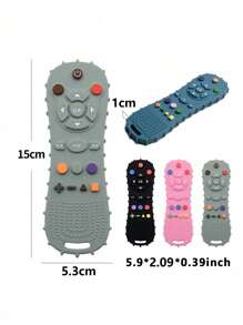 1 Pieza Modelo de control remoto de silicona, juguete de dentición de silicona suave, adecuado para niños y niñas pequeños, regalo de Navidad, juguetes para bebés, alivia el dolor de la dentición, alivio de las encías doloridas, diseño lindo, juguete para morder control remoto, juguetes sensoriales para bebés, adecuados para recién nacidos de 6 meses y juegos