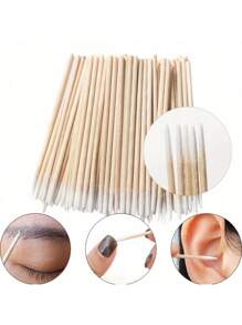 100 Stücke/200 Stücke Holz Nagelpflege Stäbchen, Holz Maniküre Spitzen, Nagellack Korrektur Werkzeug, Nagelpflege Zubehör und Werkzeuge, Schulanfang