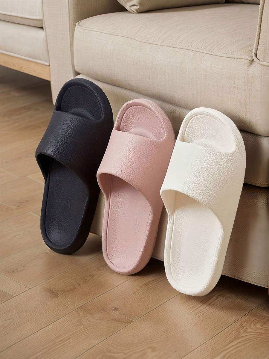Nuevas sandalias de verano para hombre, diseño con textura simple y de moda, material EVA suave, ligero y transpirable, adecuado para uso interior/exterior, tranquilo en el baño, secado rápido y antideslizante, unisex