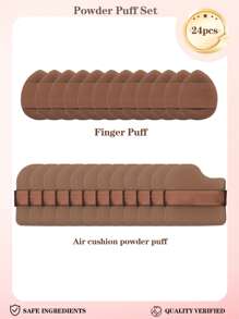 4pcs Makeup Sponge Set, Including Foundation Sponge, Air Cushion Puff, Mini Makeup Sponge. Suitable For Powder, BB Cream, Foundation, Blush, Sunscreen, Etc.
