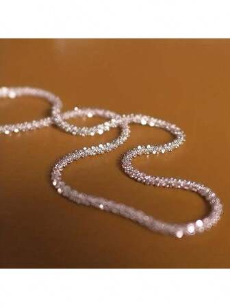 1pc Sparkling Men's And Women's Minimalist Chain Sky Star Necklace (18-30 Inches)