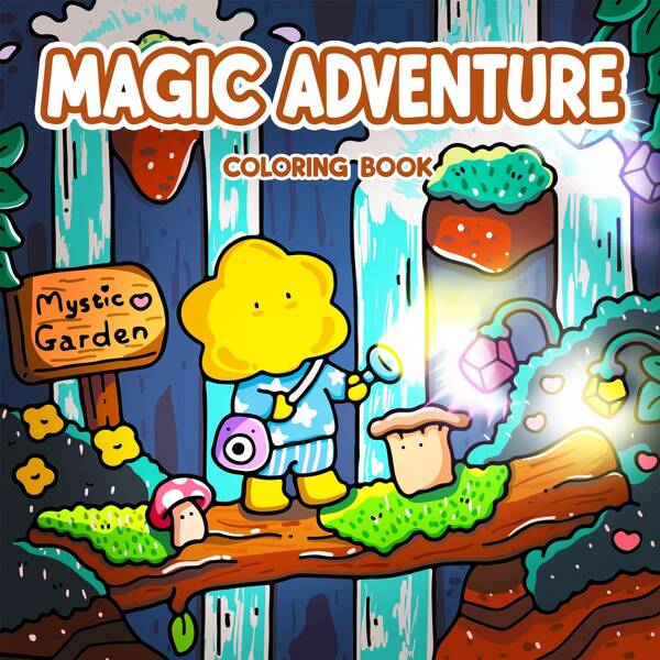 MAGIC ADVENTURE Bold-Easy Patterns Coloring Book For Adults Cute Drawing Book Perfect Gift For Party And Birthday,Back To School,School Supplies