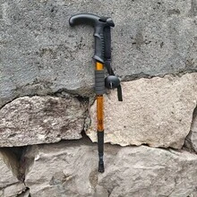 超轻可调节登山杖，符合人体工程学的 T 形手柄和减震系统 - 耐用铝合金材质，握感舒适，适合徒步旅行 - 彩色 - 查看 20