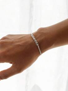 Bracelet personnalisé avec nom Bracelet avec nom personnalisé Bracelet plaque d'identité en acier inoxydable Cadeau de couple unique Cadeau de bijoux personnalisé Cadeau de Noël Cadeau de la Saint-Valentin pour petit ami petite amie