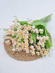 1PC/4PCS/8PCS 14.96Inch Artificial Linghua Fake Plastic Plant UV Protection Suitable For Bedroom Dining Table Office Vase Decoration 5 Colors