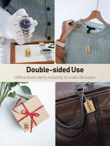 100pcs Brown Kraft Paper Tags With String, Suitable For Jewelry Tags, Price Tags, Christmas Gift Tags, Blank Tags For Pricing Gifts, Clothing, Merchandise, Clothing Tags, Party Gift Tags - Multicolor - View 6