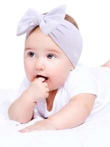 3 pezzi Fascia per capelli con stampa a cuori e fiocco, in nylon traspirante e confortevole, accessori per capelli di moda per neonati, bambini, regali per feste