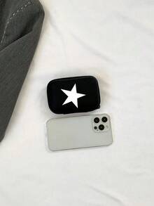 Portable Digital Storage Bag, Pentagonal Star Pattern, Waterproof And Shatterproof Hard Shell Camera Box, Shockproof Storage Box, Suitable For Storing Digital Cameras And Digital Products, Small And Convenient For Travel And Vacation, Necessary For Business Trip And Back To School, Data Line Storage, Multi-Function Storage, Sisters, Lovers And Mothers' Ideal Gifts, Mother's Day Gifts, Holiday Gifts, Birthday Gifts. - Multicolor - View 2