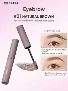 JUDYDOLL 眉毛定型啫喱，自然持久，防水防晕染，多种颜色可选，适合自用、送礼、新手、约会、派对、婚礼等场合。 - #01 NATURAL BROWN - 查看 1