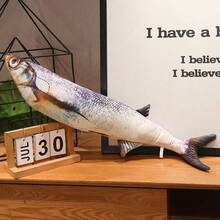 超逼真的鱼毛绒枕头 - 栩栩如生的毛绒动物玩具，柔软可抱的食人鱼/鲟鱼/金枪鱼抱枕，沙发装饰，适合儿童和成人的礼物 - 彩色 - 查看 11