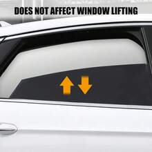 4件装磁性汽车侧窗遮阳伞 - 钛银色前后隐私窗帘，防晒，适合天鹅绒和换尿布，适用于汽车、轿车、SUV，强力粘合，可用作窗帘，汽车配件