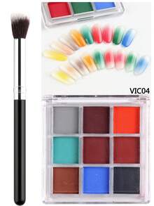 渐变美甲颜料粉套装 - 9色纯色渐变美甲粉，适用于极光和星空美甲设计，专业沙龙及DIY涂抹粉，打造创意全息美甲，附赠刷子，新年礼物，返校季好礼 - 彩色 - 查看 13