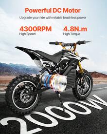 2000W Electric Brushless DC Motor Kit - 48V 4300rpm Motor With Upgraded Speed Controller And Throttle Grip Kit For Go Karts E-Bike Motorcycle Scooter DIY - 2000w 48V 4300rpm With Handle - View 2