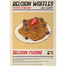 Món ăn Pháp Món tráng miệng Ẩm thực Croissant Mexico Taco Phim hoạt hình Poster Tranh vải Canvas Nghệ thuật treo tường Hình ảnh Nhà bếp Quầy bar Trang trí nhà Khung tùy chọn - Nhiều màu - Xem 53