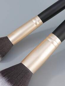 RANCAI 24pcs Black & Gold Makeup Brush Set, Soft Powder Brush, Contour Brush, Blush Brush, Foundation Brush, Eyeshadow Brush, Eyebrow Brush - Multicolor - View 6