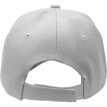 Bulk Lot 12-Pack Adjustable Size Plain Blank Solid Color Baseball Caps - Gray - View 4