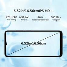 Redbeat D5,国际版智能手机,Android 14,CPU:SC9863A1,6GB(3GB + 3GB 扩展内存)+ 128GB;6.517英寸,支持指纹识别功能,电池:5000 毫安时,后置摄像头:13MP,前置摄像头:8MP,双卡 4G,60Hz 刷新率。 - 藍色 - 查看 9