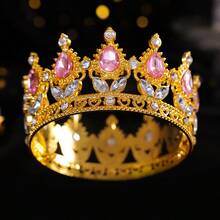 1 chiếc vương miện hoàng gia sang trọng dành cho Nữ hoàng/Vua, phụ kiện tóc công chúa cho đám cưới, tiệc tùng, ngày Valentine. - Nhiều màu - Xem 23