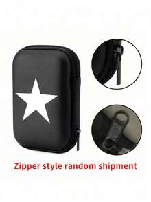 Portable Digital Storage Bag, Pentagonal Star Pattern, Waterproof And Shatterproof Hard Shell Camera Box, Shockproof Storage Box, Suitable For Storing Digital Cameras And Digital Products, Small And Convenient For Travel And Vacation, Necessary For Business Trip And Back To School, Data Line Storage, Multi-Function Storage, Sisters, Lovers And Mothers' Ideal Gifts, Mother's Day Gifts, Holiday Gifts, Birthday Gifts. - Multicolor - View 9