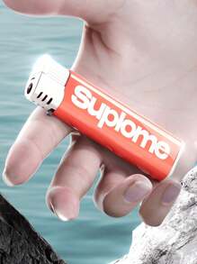 1pc Creative Prank Toy Water Gun Lighter Shaped Mini Squirt Gun, Funny Gag Gift!