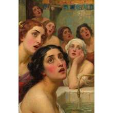 1pc Wall Arts Posters Optional Frame Vintage Classic Oil Painting Decorative Hanging Paintings, Many Characters, Decorative Oil Paintings.
