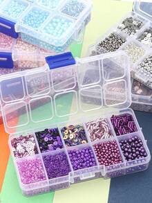 1 Box Multi-Element Glass Beads And Sequins For Jewelry Making DIY Bracelets Necklaces Craft Beads - Multicolor - View 4