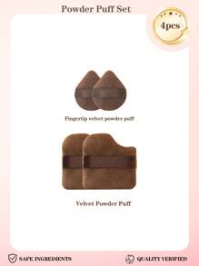 4pcs Makeup Sponge Set, Including Foundation Sponge, Air Cushion Puff, Mini Makeup Sponge. Suitable For Powder, BB Cream, Foundation, Blush, Sunscreen, Etc.