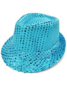 Forever & Moment 1PC Glamorous Sequin Hat Retro Disco Funky Glitter Costume Unisex Party Props Favor Novelty Accessory Halloween