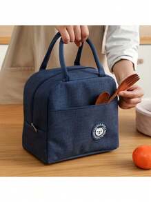 1pack Large-Capacity Insulated Lunch Tote Bag – Durable Oxford Cloth Exterior With Leakproof Thick Aluminum Foil Lining – Portable, Reusable Cooler Bag For Hot & Cold Food – Ideal For Work, School, Office, Travel, Picnics, And Outdoor Activities – Lightweight, Waterproof, Easy-To-Clean Thermal Lunchbox For Men, Women & Teens
