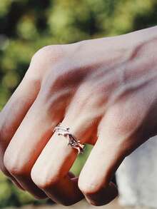 1 件时尚复古朋克设计可调节荆棘戒指，男女通用配饰，日常佩戴或派对，生日礼物