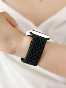 Cool Summer Sports Silicone Strap For Apple Watch 38 40 41 42 44 45 46 49mm Fashion Watch Strap Breathable Hole Design For Apple Watch Series 10 9/8/7/6/5/4/3/2/1/SE Buckle Watch Band