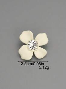 10 Stück/Set Blumen Strass Metallknöpfe, personalisierte Charm Dekoration für Mantel, Pullover, Uniform, Jacke, Anzugmanschetten, Kragen, DIY Basteln, Geschenke